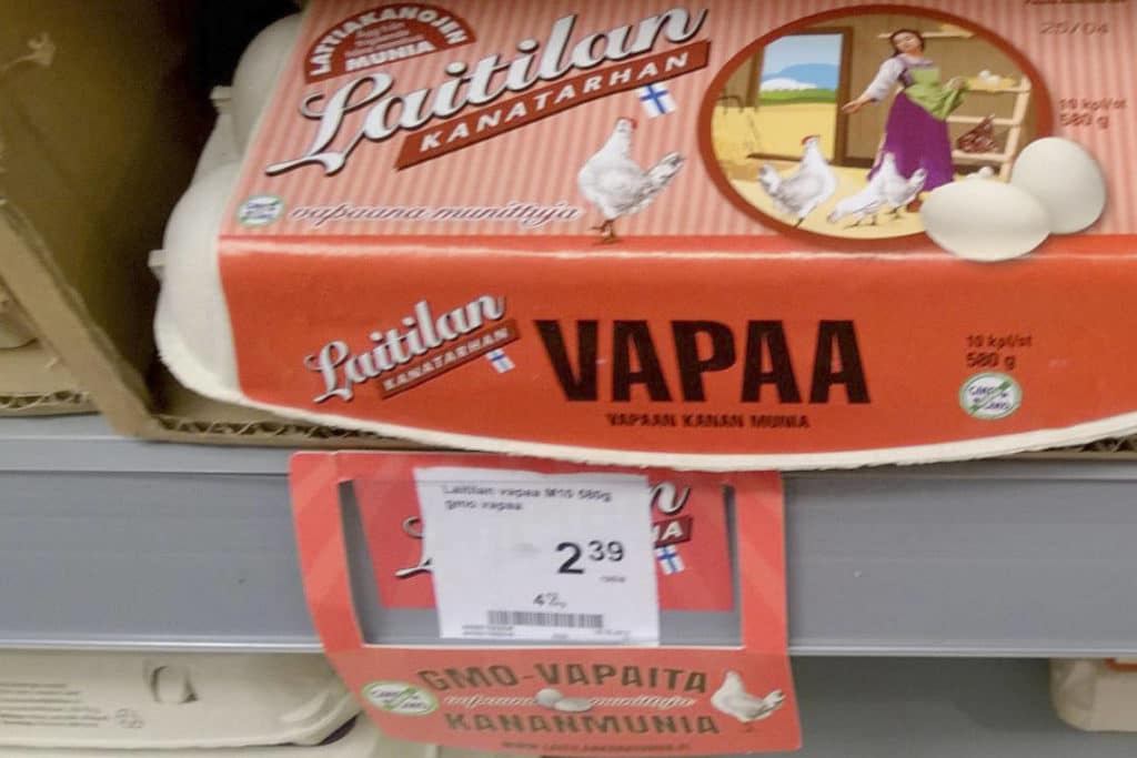 Gmo-vapaa kananmuna vie harhaan