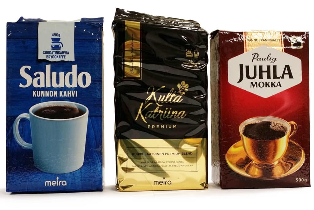 Alle puolen kilon kahvipaketti