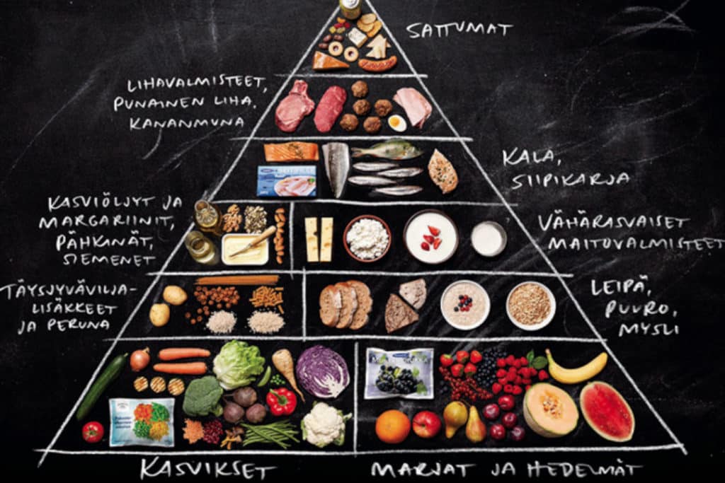 Ravitsemussuositukset 3 maassa 