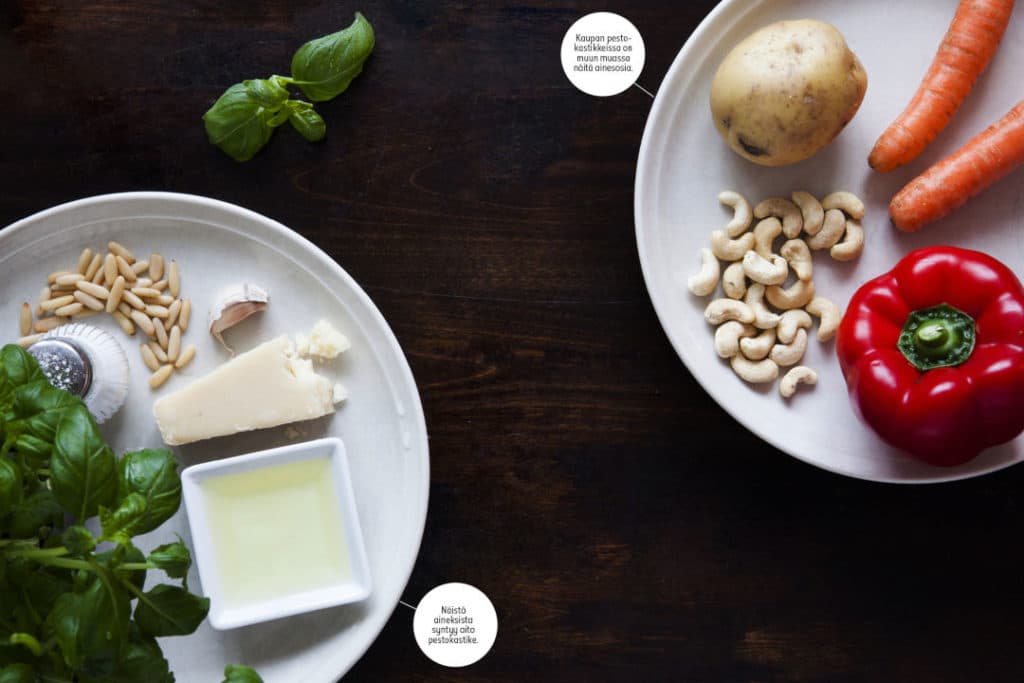 Pestot vertailussa – Murskatuomio valmispestoille: Yksi maistuu perunalta, toinen tomaattisoseelta