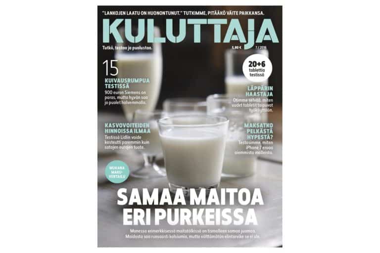 Kuluttaja 7/2016.