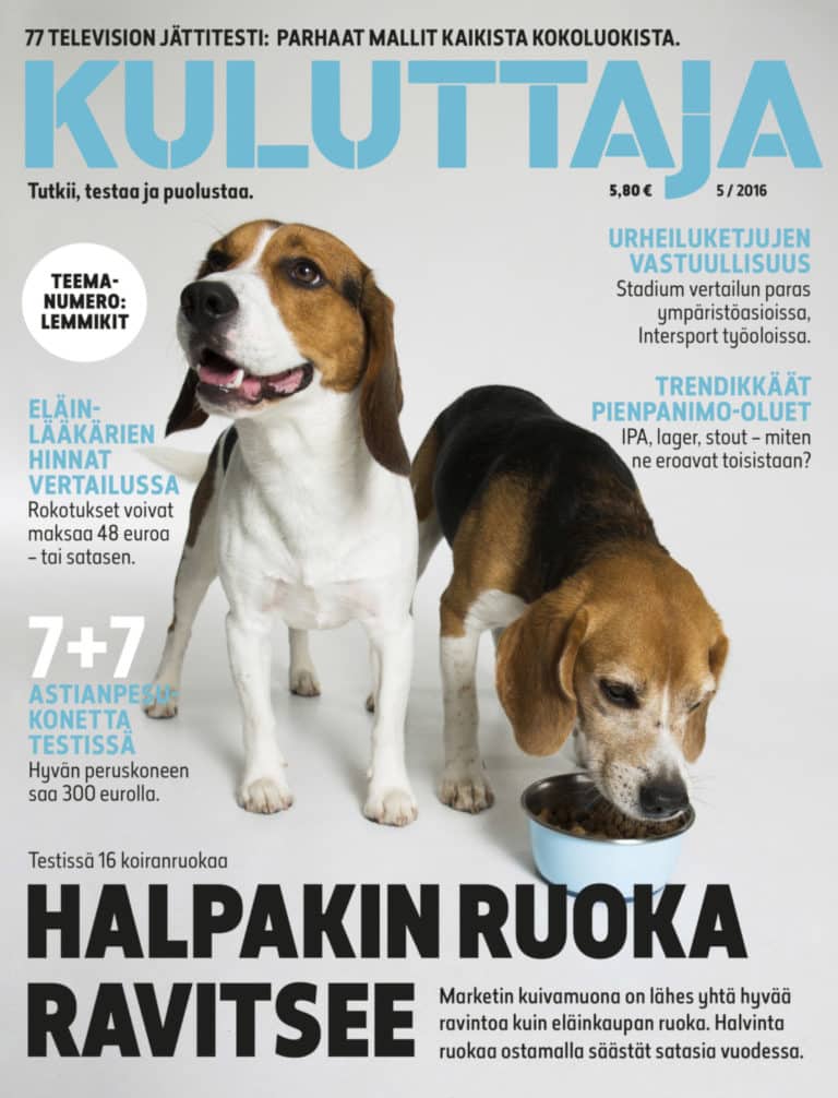 Kuluttaja 5/2016.