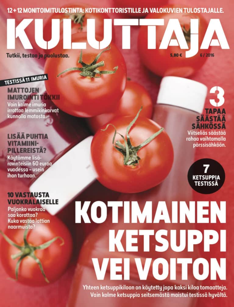 Kuluttaja 6/2016.
