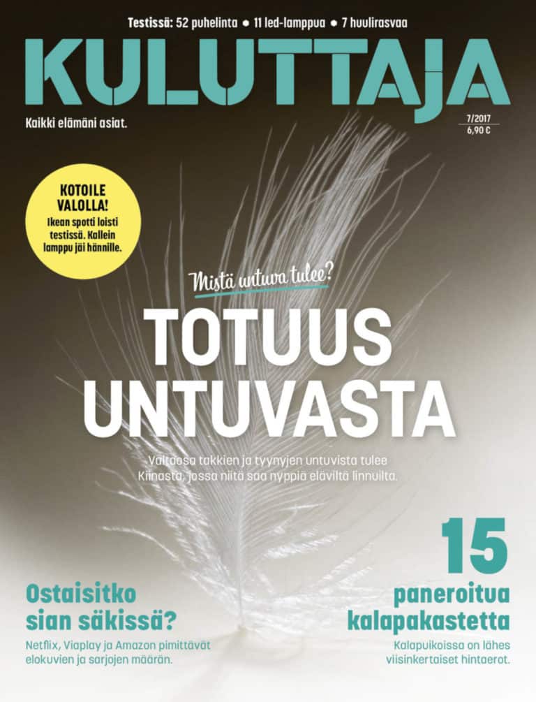 Kuluttaja 7/2017.