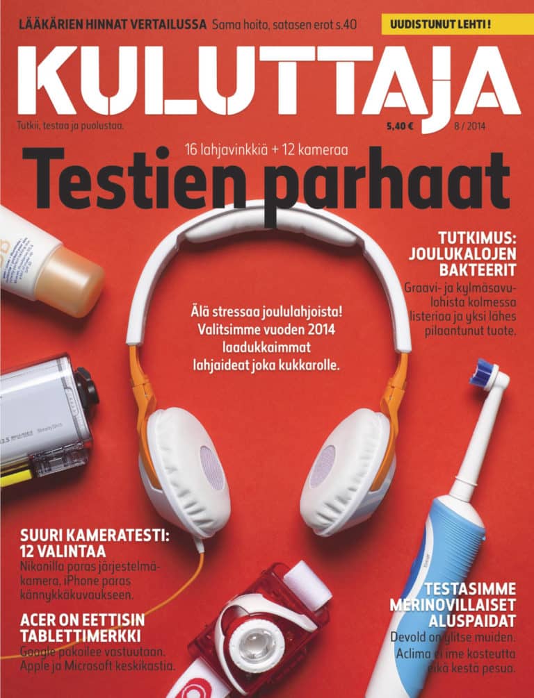 Kuluttaja 8/2014.