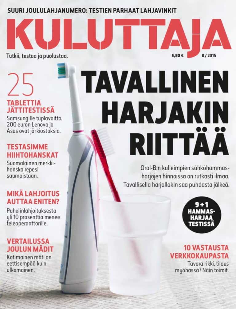 Kuluttaja 8/2015.