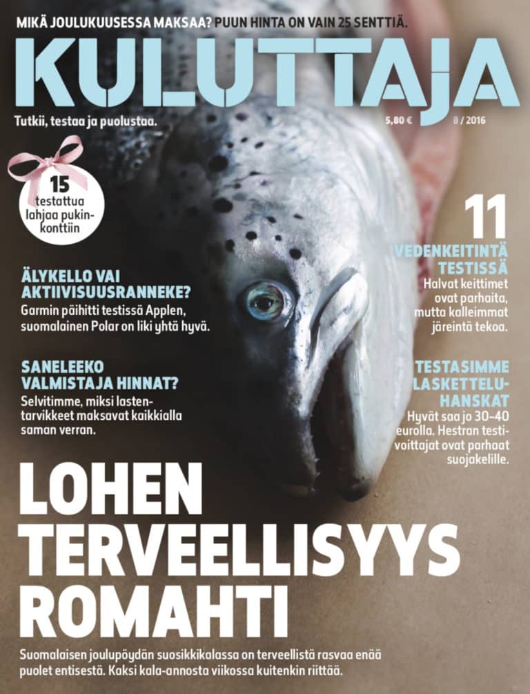 Kuluttaja 8/2016.