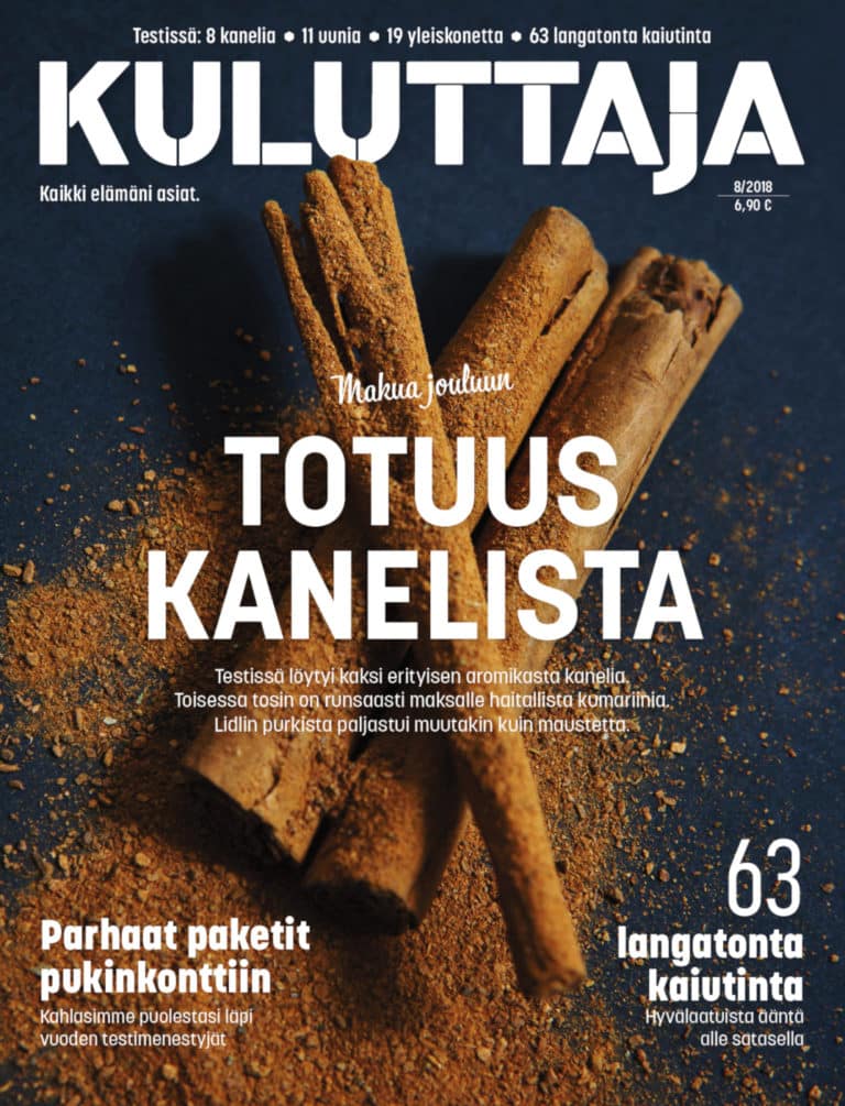 Kuluttaja 8/2018.