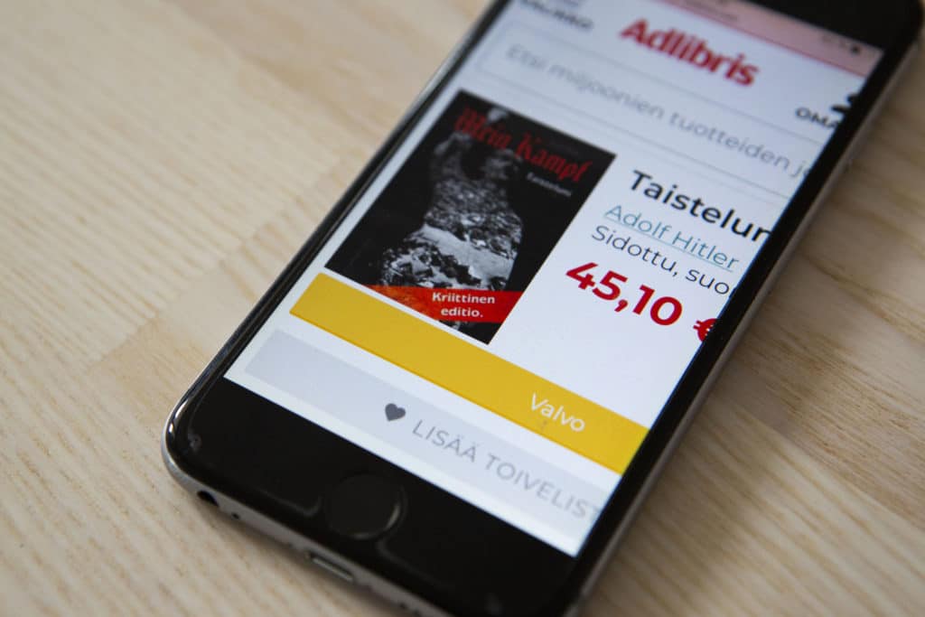 Propagandaa verkkokaupassa – Adlibris julkaisi sivuillaan natsimyönteistä tekstiä