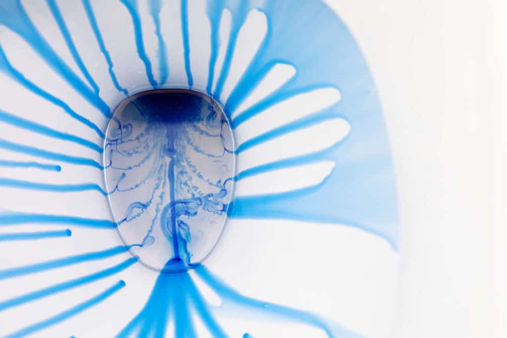 Vessanpönttö, jossa on puhdistusainetta.