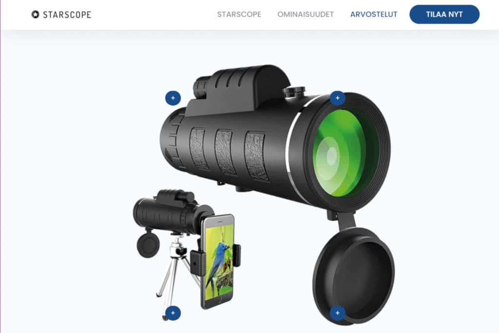 Voiko kaukoputkella kuvata kauas?