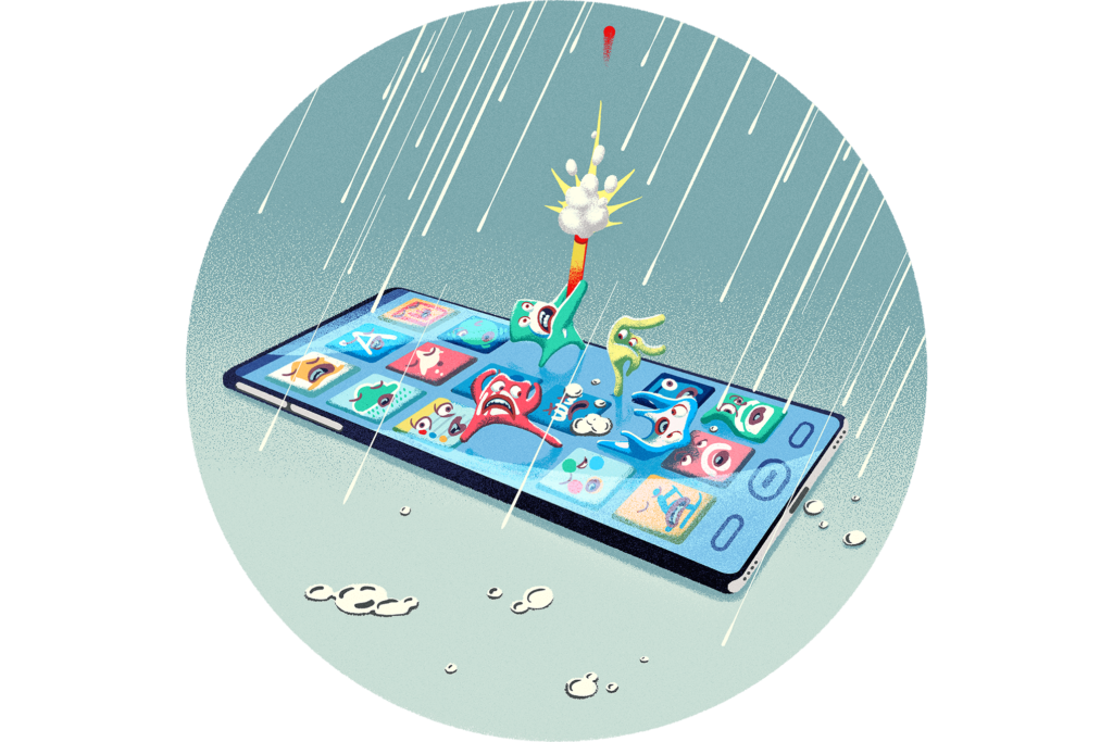 Hajonnut puhelin ja muita riitoja