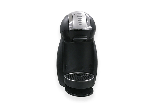 Musta kapselikahvikone.