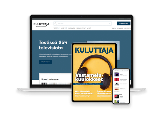 Kuluttajan digisisällöt ovat luettavissa tietokoneella, tabletilla ja puhelimella.