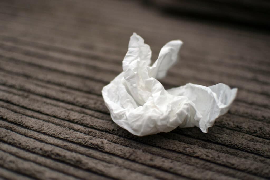 Lukijakysymys: Voiko likaisen nenäliinan laittaa biojätteeseen?