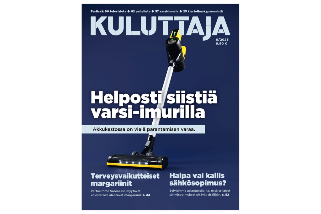 Kuluttaja-lehti 8/2023.