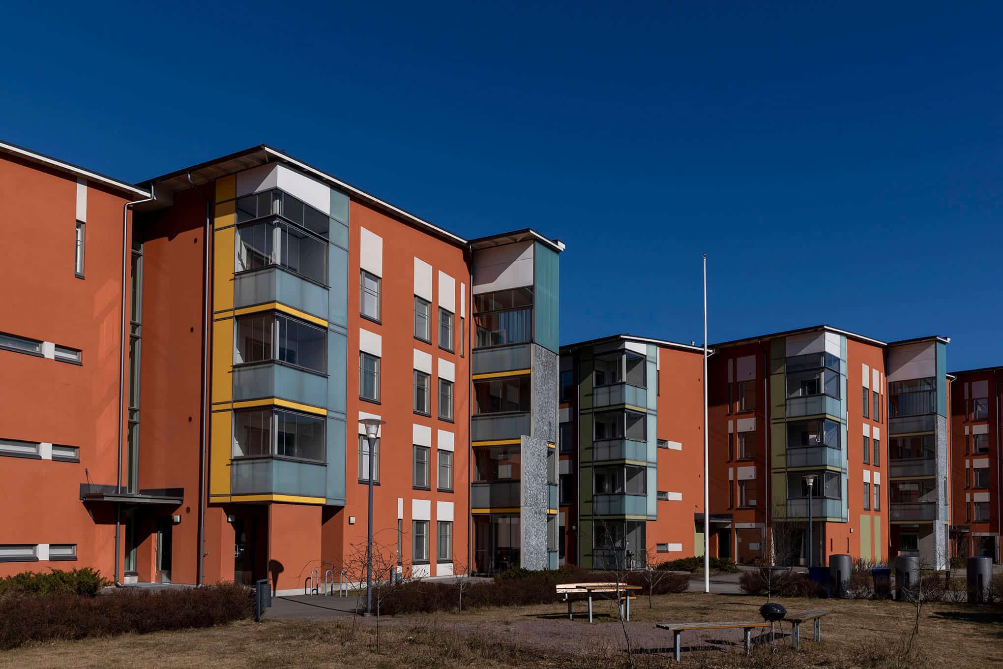 Kerrostalo-asuinalue.