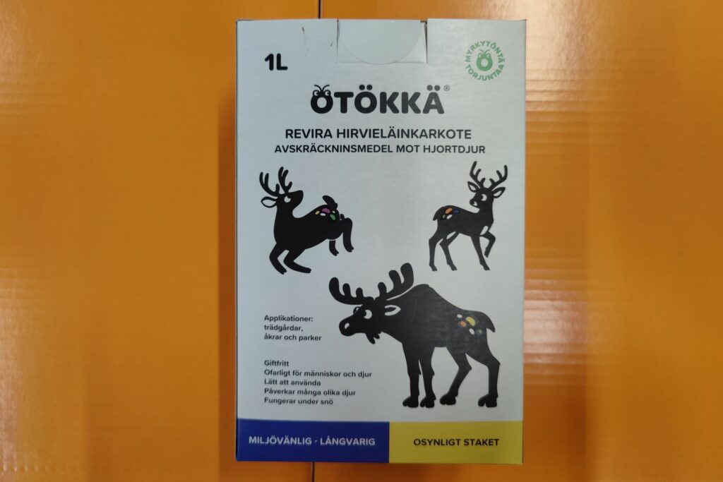 Kuva hirvikarkote-paketista.