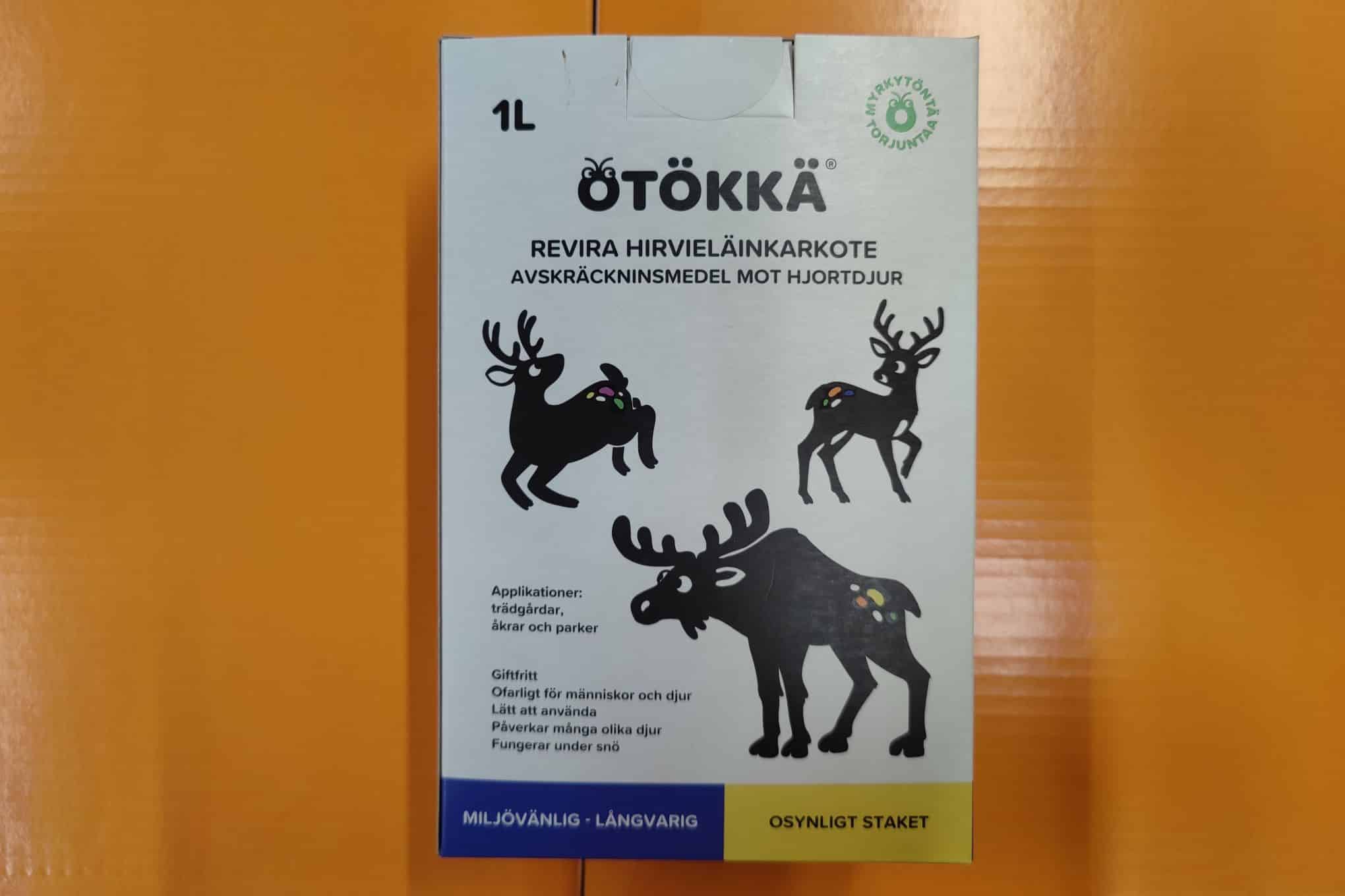 Kuva hirvikarkote-paketista.