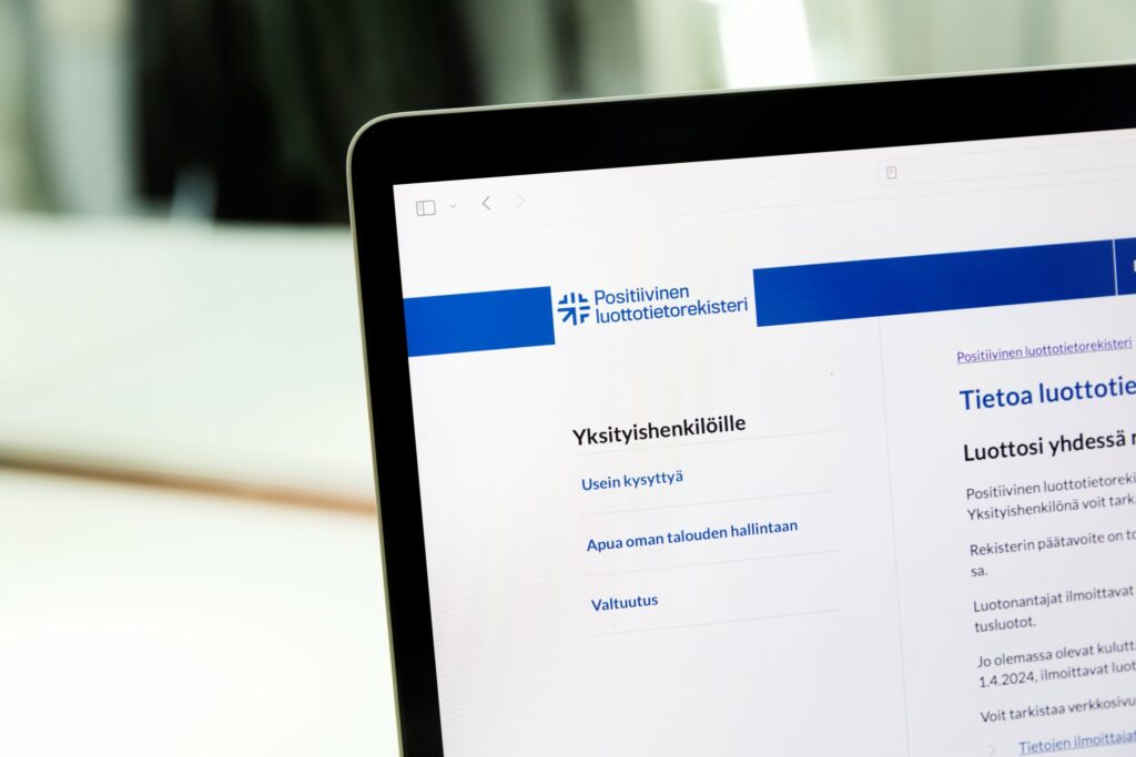 Tietokoneen näyttö.