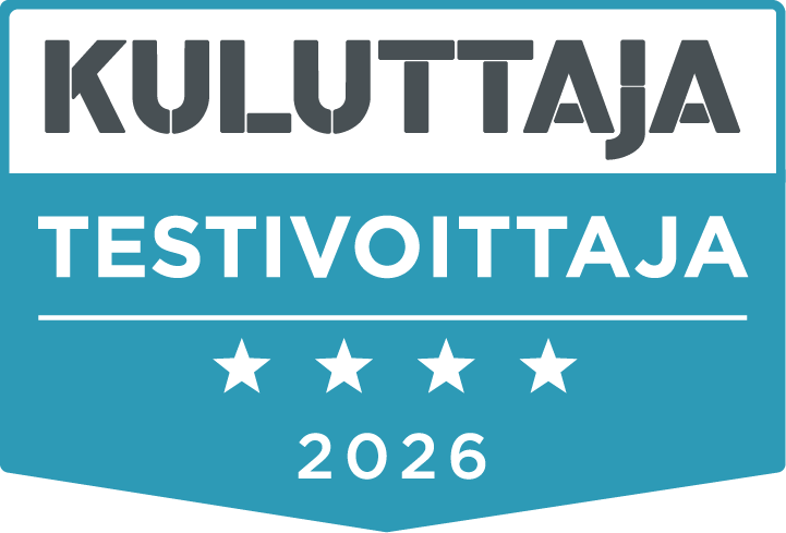 Testivoittaja 2026 4 tähteä.