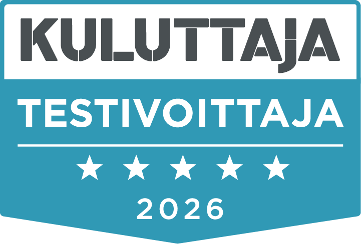 Testivoittaja 2026 5 tähteä.