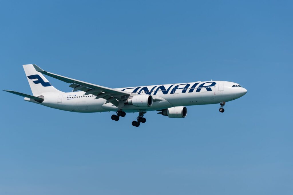 Finnairin lentokone.