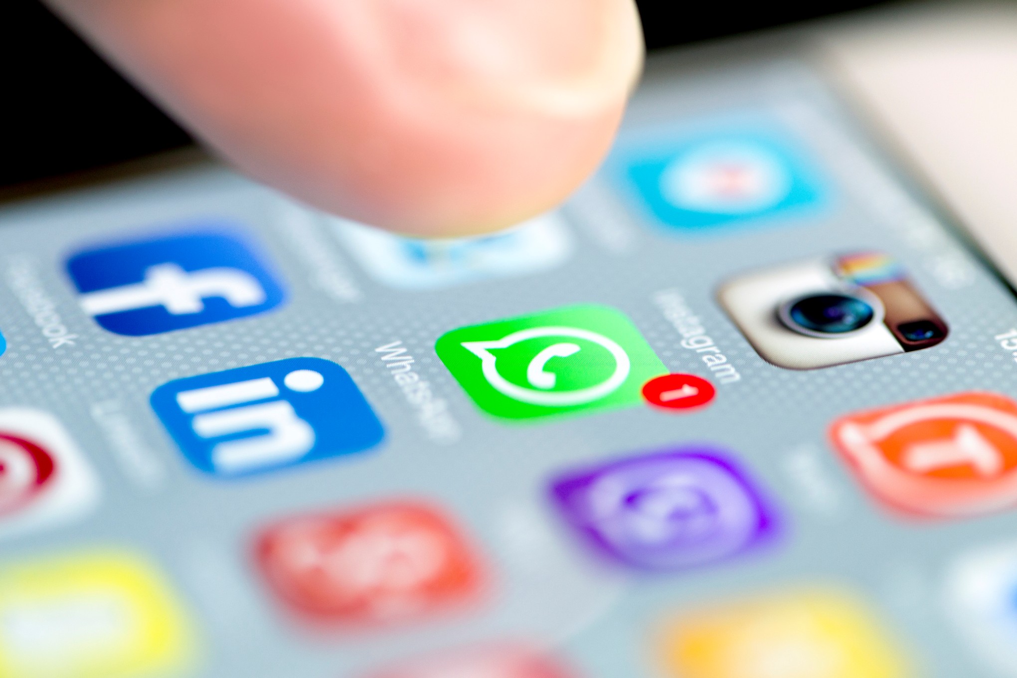 WhatsApp-sovellus puhelimessa.