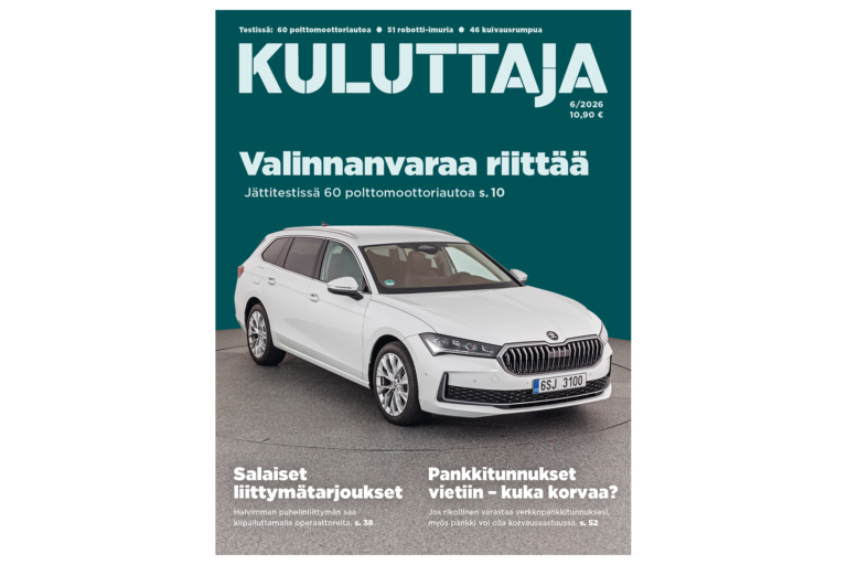 Kuluttaja-lehti 6/2026.